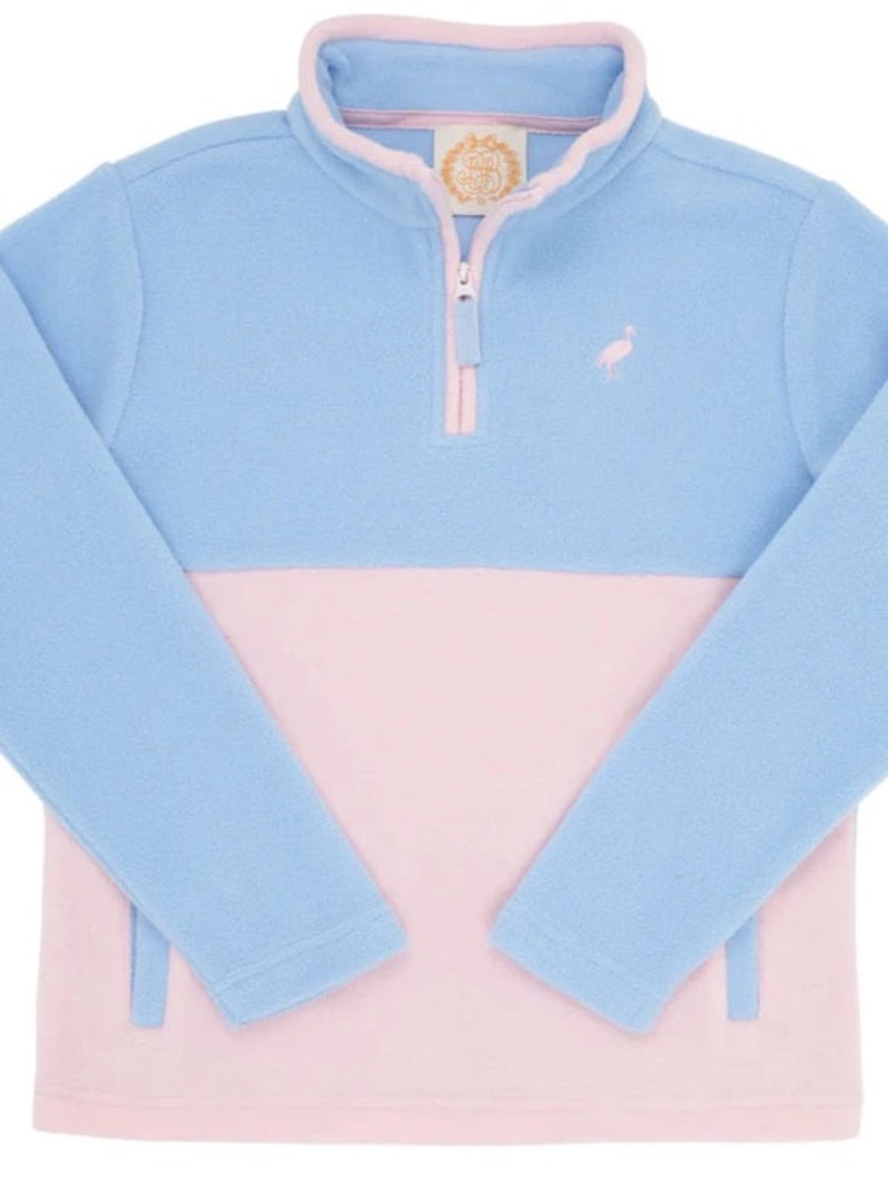 Beaufort Bonnet Co Hayword Half Zip Fleece Beale Street Blue/Palm Beach Pink 3T